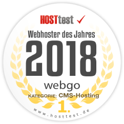 webgo Webhoster des Jahres 2018